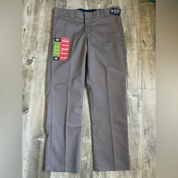 Dickies Mushroom Twill Slim Fit Tapered Leg Work Pants - Picture 1 of 6